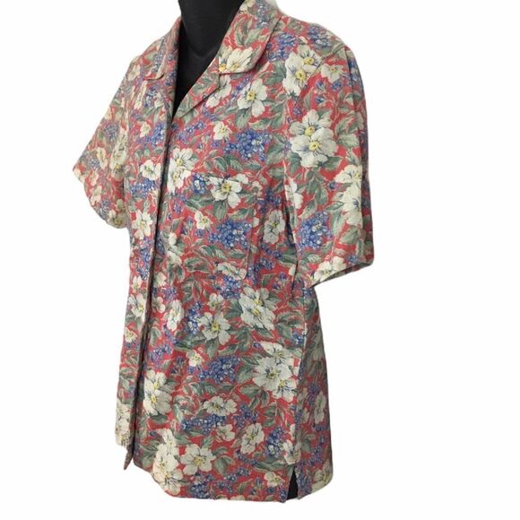 Jones NY Lined Floral Button Down Shirt Size Small - Picture 3 of 5